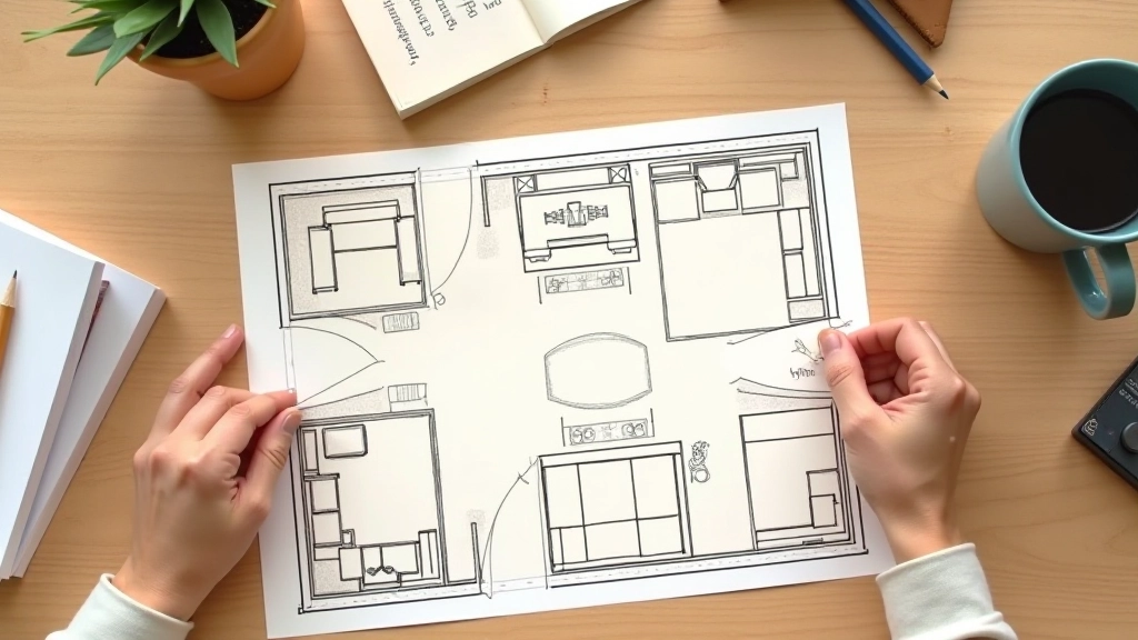 Room layout planning with furniture arrangement